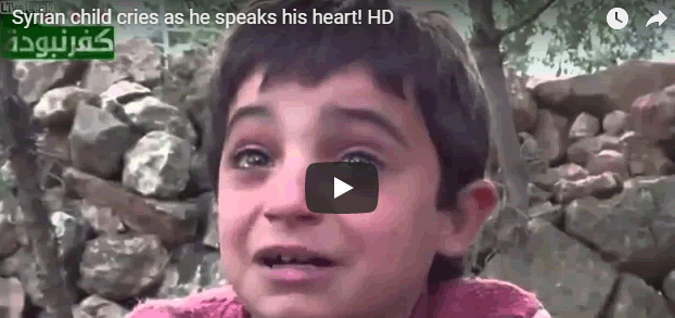 Syrian child cries as he speaks his heart! HD